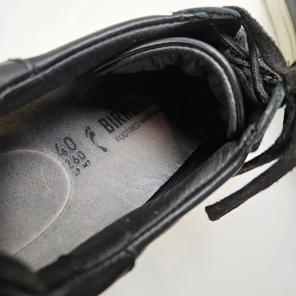 Birkenstock Bend Low Leather Sneaker 40 M7-7.5‎ W9-9.5 Medium/Narrow Black White